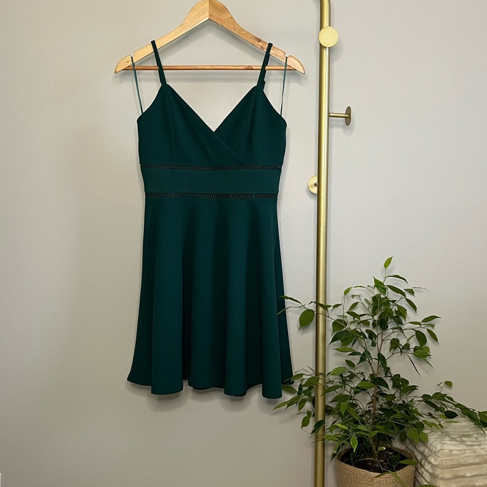Mi Ami Emerald Green Fit and Flare Dress
